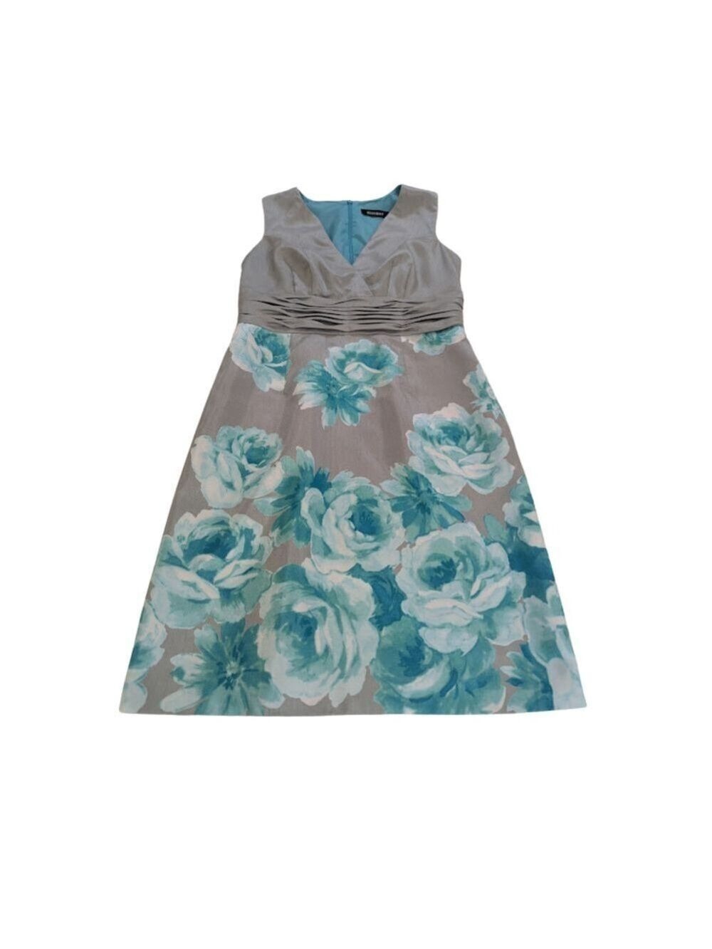 Ellen Tracy Dress 8 Floral Sheath Wedding Guest Pockets Cocktail Church